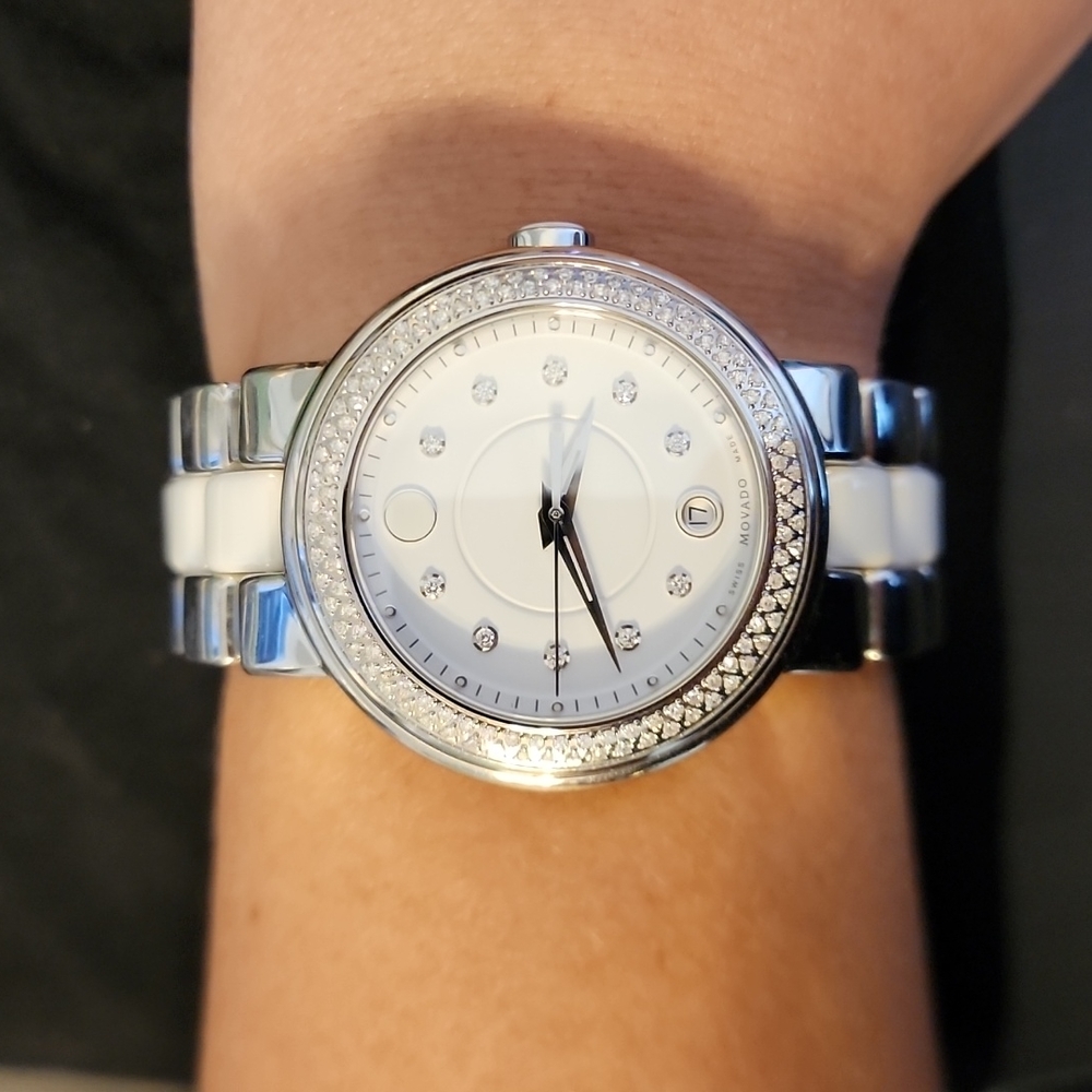 Movado Clearance White Diamond Cerena Watch